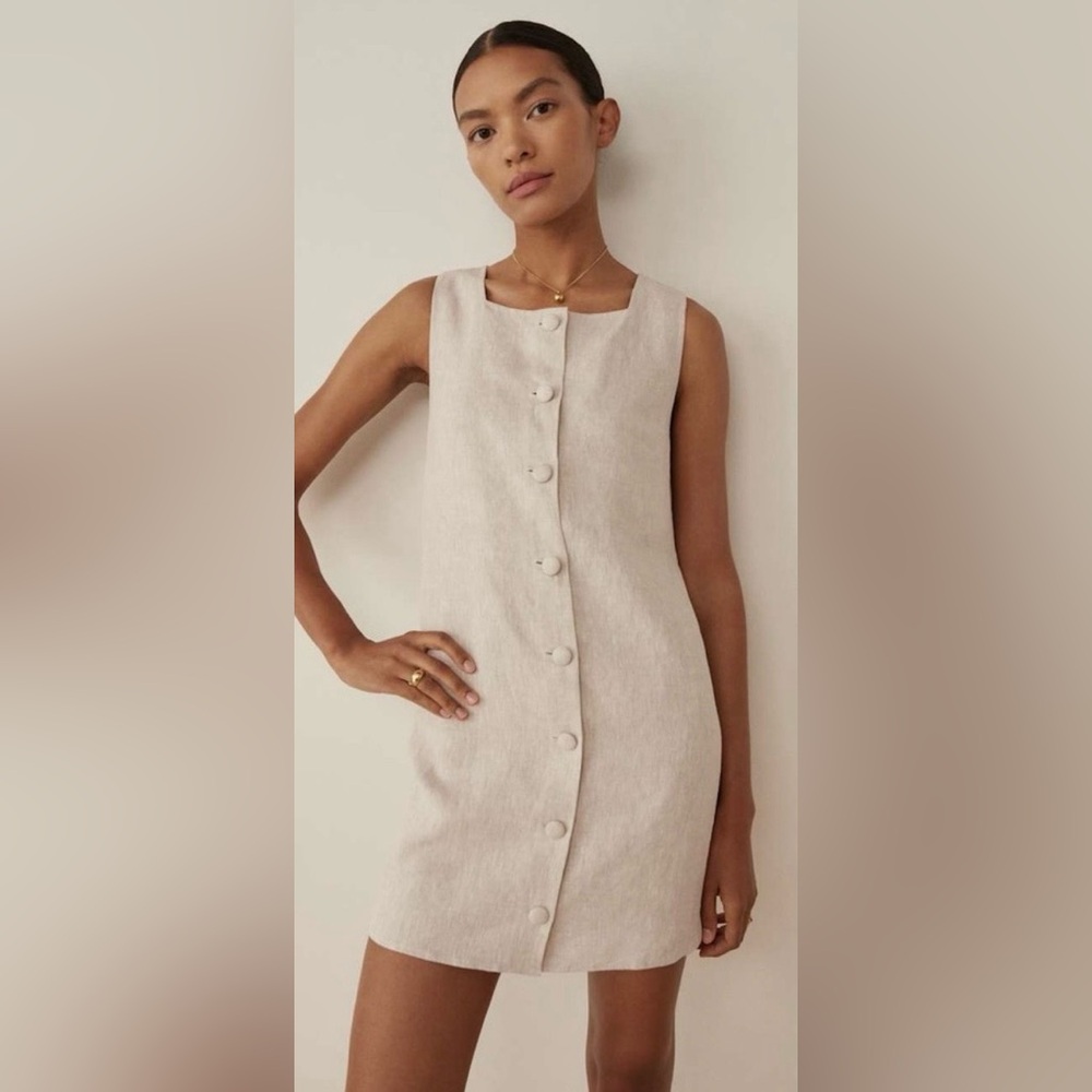 Reformation Danna Linen Sleeveless Dress